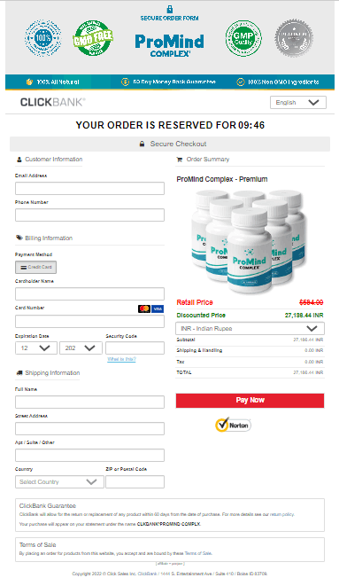 ProMind Complex Checkout